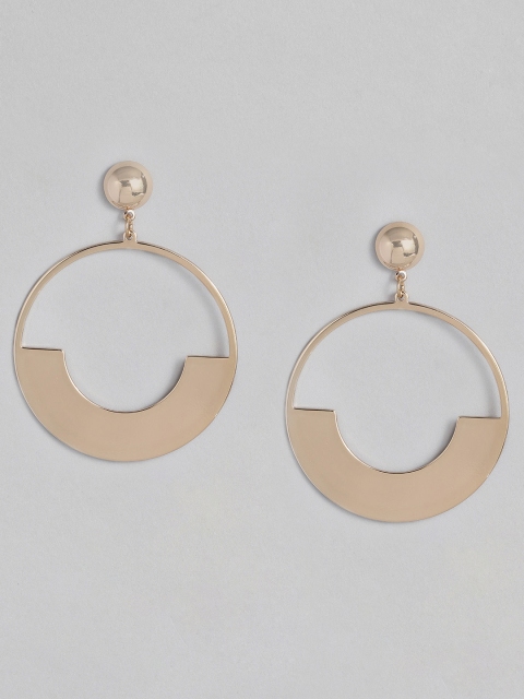 

DressBerry Gold-Plated Circular Drop Earrings