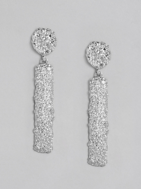 

DressBerry Silver-Plated Contemporary Drop Earrings