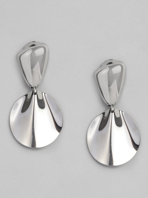 

DressBerry Silver-Toned Contemporary Drop Earrings