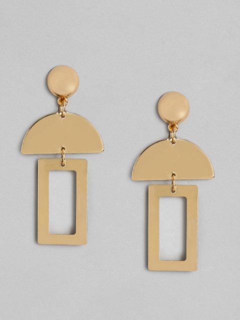 

DressBerry Gold-Plated Geometric Drop Earrings