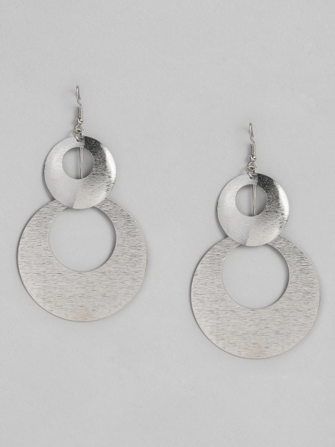 

DressBerry Silver-Plated Contemporary Drop Earrings