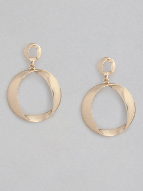 

DressBerry Gold-Plated Circular Drop Earrings