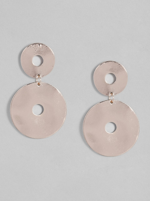 

DressBerry Rose Gold-Plated Circular Drop Earrings