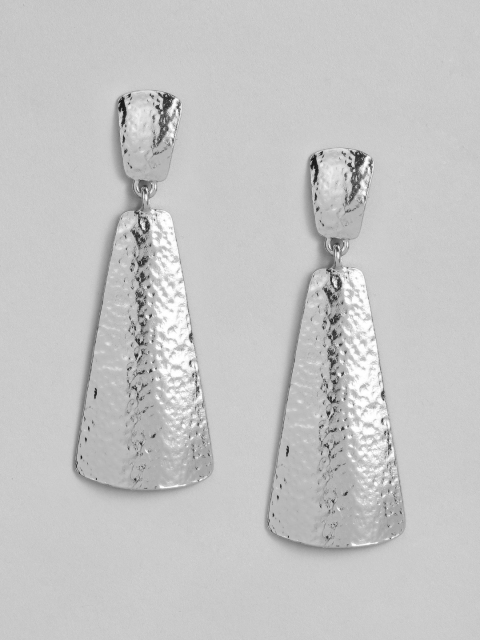 

DressBerry Silver-Toned Contemporary Drop Earrings