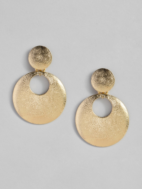 

DressBerry Gold-Plated Circular Drop Earrings
