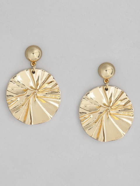 

DressBerry Gold-Plated Circular Drop Earrings