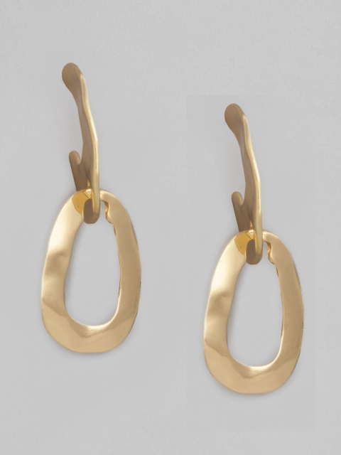 

DressBerry Gold-Plated Circular Drop Earrings
