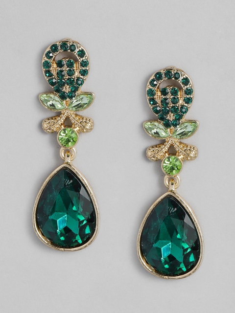 

DressBerry Green Embellished Contemporary Drop Earrings