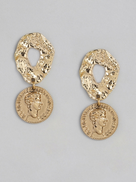 

DressBerry Gold-Toned Contemporary Drop Earrings