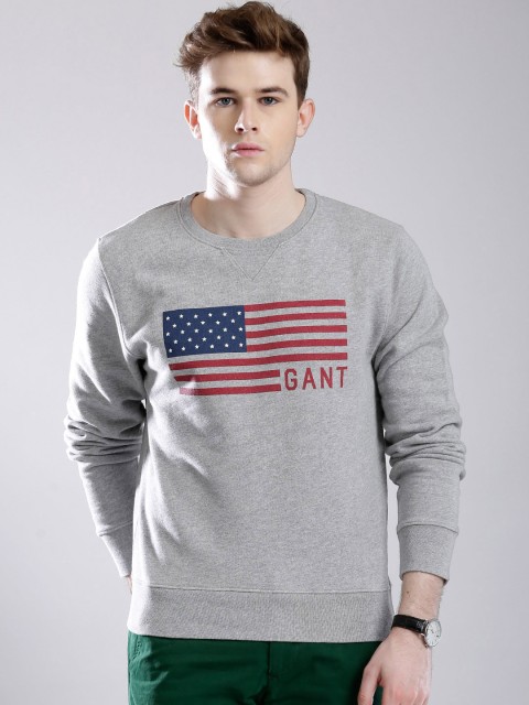 

GANT Grey Melange Printed Sweatshirt