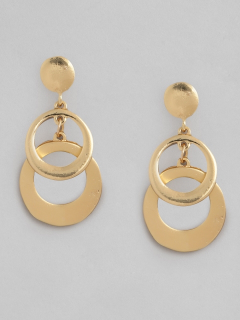 

DressBerry Gold-Plated Circular Drop Earrings