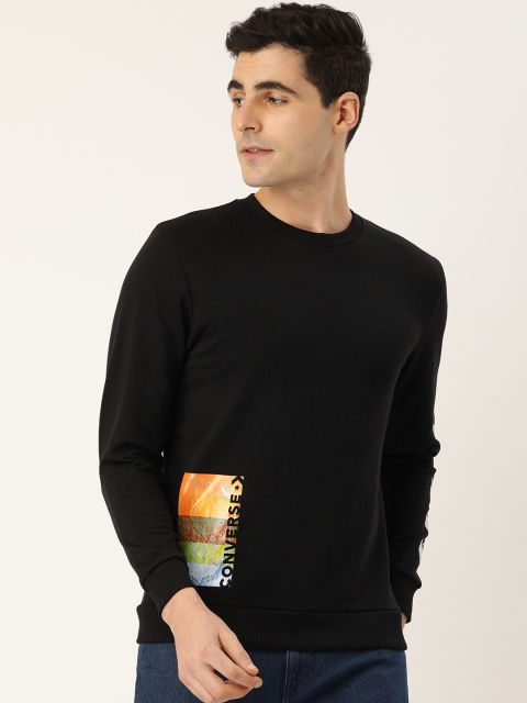 

Converse Men Black & Multicoloured Printed Sweatshirt