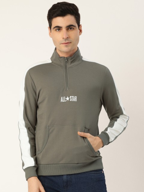 

Converse Men Grey & White Colourblocked Sweatshirt