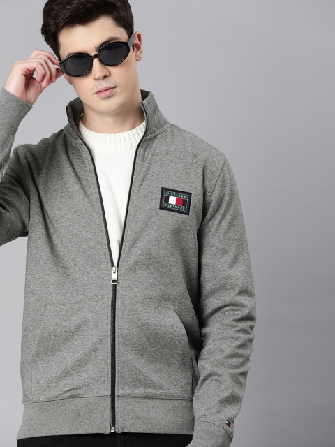 

Tommy Hilfiger Men Grey Melange Solid Sweatshirt