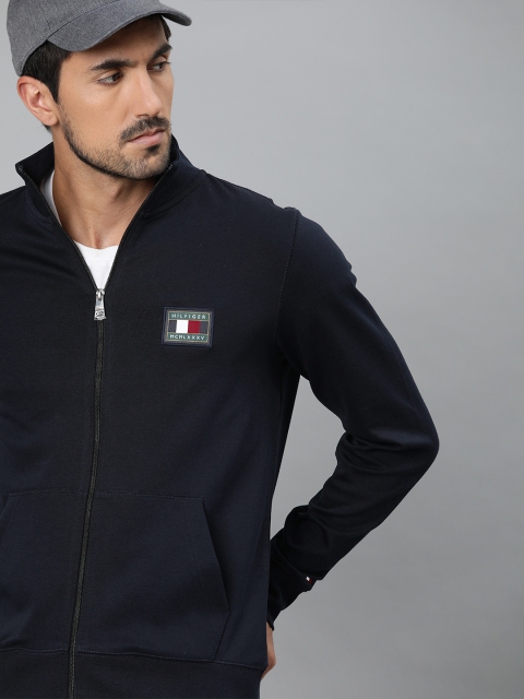 

Tommy Hilfiger Men Navy Blue Solid Sweatshirt