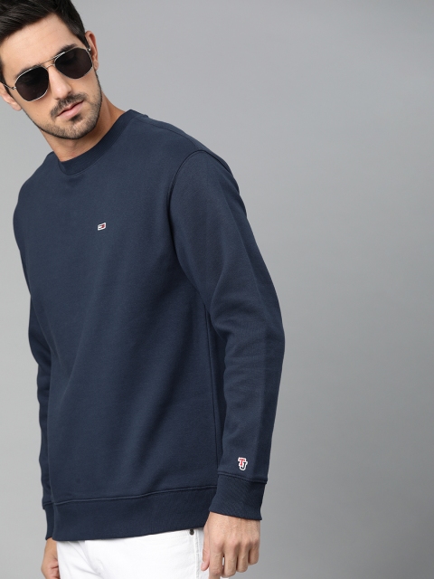 

Tommy Hilfiger Men Navy Blue Solid Sweatshirt