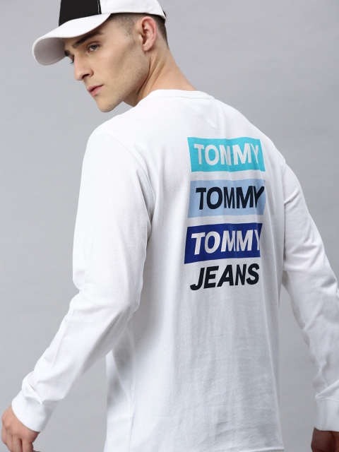 

Tommy Hilfiger Men White Back Printed Round Neck T-shirt