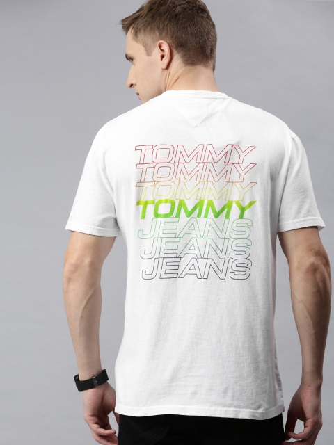 

Tommy Hilfiger Men White Printed Round Neck T-shirt