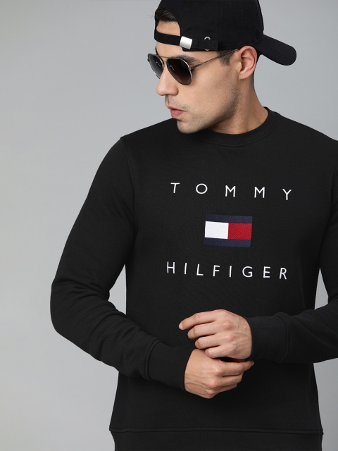 

Tommy Hilfiger Men Black Embroidered Sweatshirt