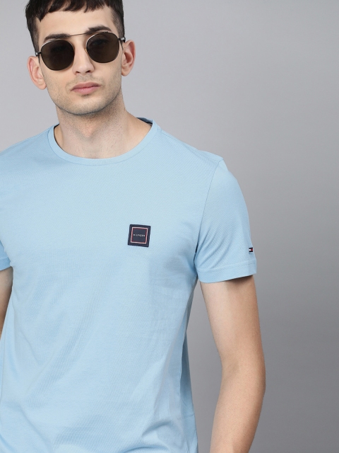 

Tommy Hilfiger Men Blue Solid Round Neck T-shirt