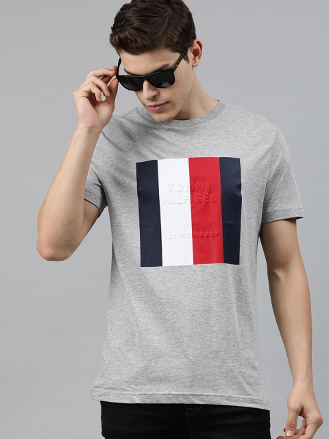 

Tommy Hilfiger Men Grey Printed Round Neck T-shirt