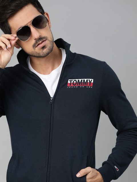 

Tommy Hilfiger Men Navy Blue & White Printed Sweatshirt