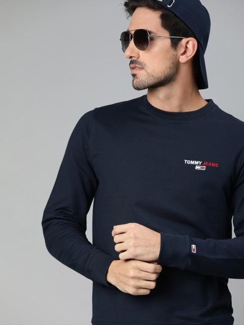 

Tommy Hilfiger Men Navy Blue Solid Sweatshirt