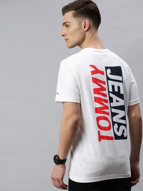 

Tommy Hilfiger Men White Printed Round Neck T-shirt
