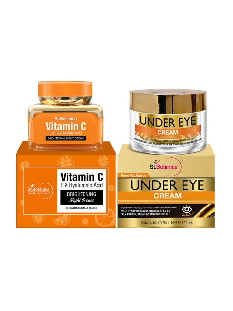 

St.Botanica Vitamin C Night Cream & Under Eye Cream ( 50 g Each), Orange