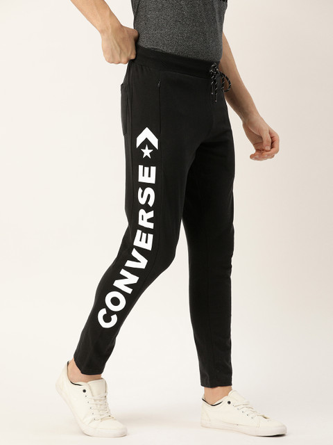 

Converse Men Black Printed Straight Fit Track Pant
