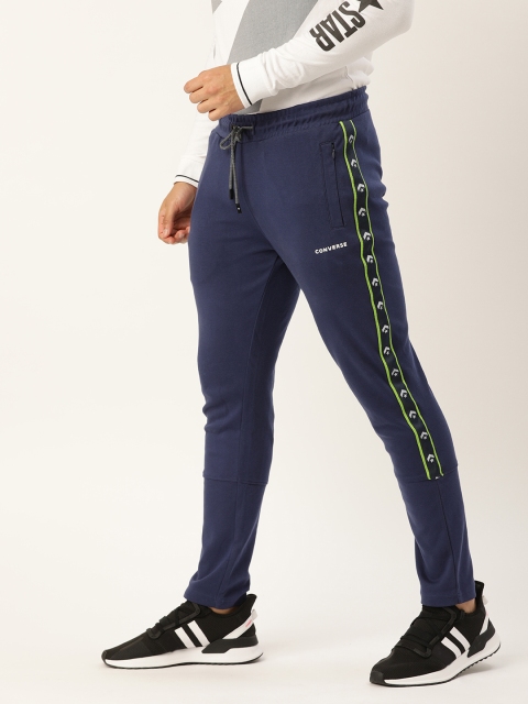 

Converse Men Navy Blue Solid Straight Fit Track Pants