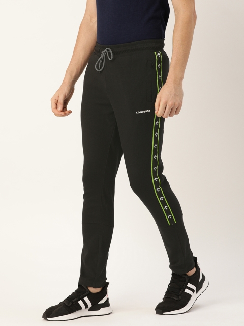 

Converse Men Black Solid Straight Fit Side Striped Track Pants