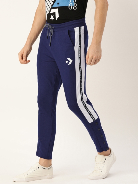 

Converse Men's Navy Blue and White Printed Track Pants