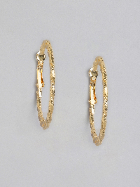 

DressBerry Gold-Toned Circular Hoop Earrings