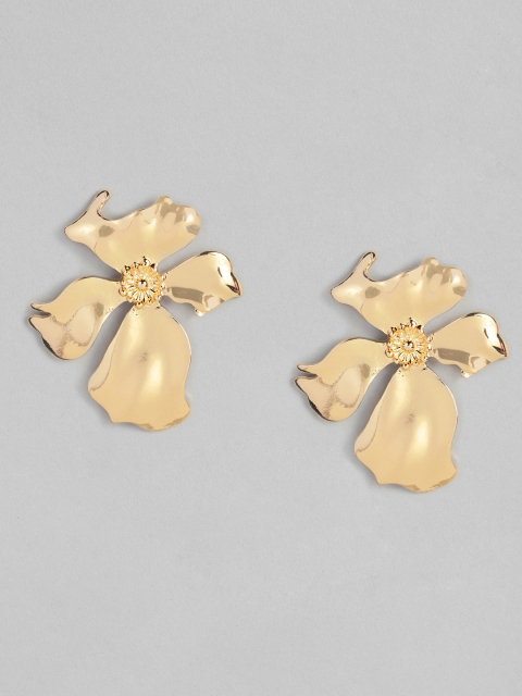 

DressBerry Gold-Toned Floral Studs