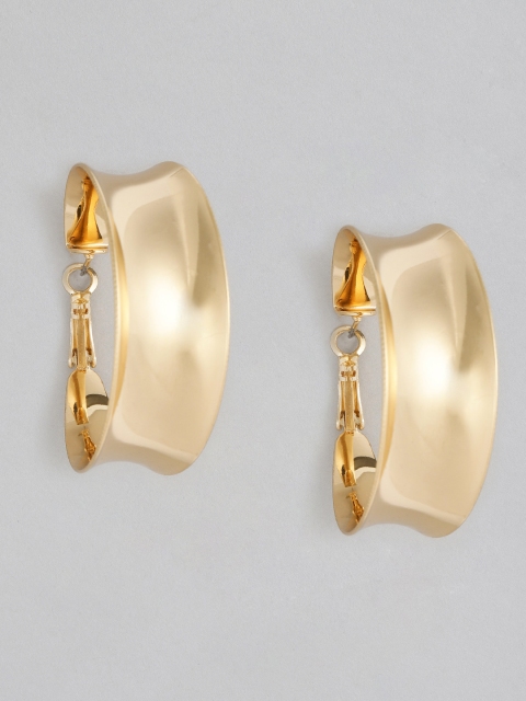 

DressBerry Gold-Toned Circular Hoop Earrings