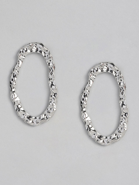 

DressBerry Silver-Plated Geometric Drop Earrings
