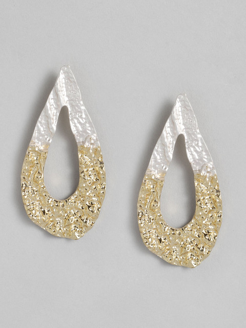 

DressBerry Gold-Plated & Silver Contemporary Drop Earrings