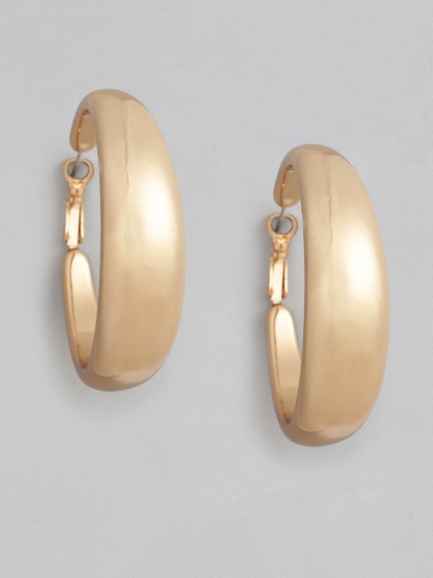

DressBerry Gold-Toned Circular Hoop Earrings