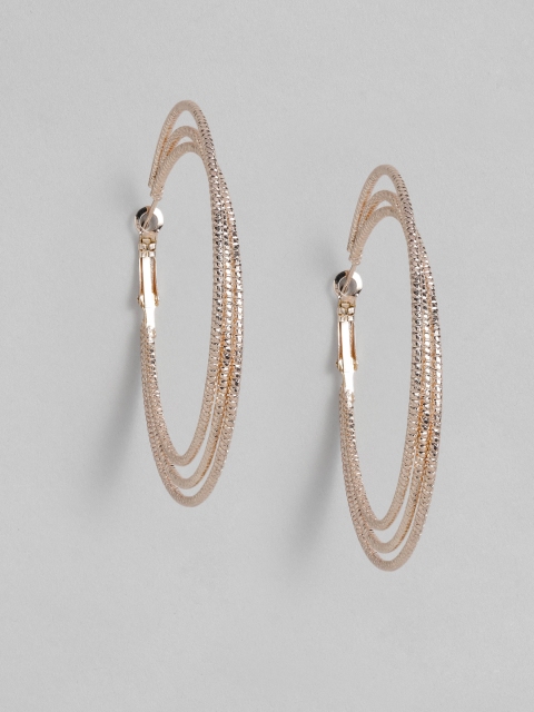 

DressBerry Rose Gold Circular Hoop Earrings