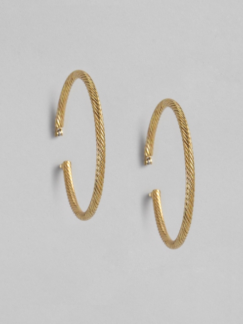 

DressBerry Gold-Toned Circular Hoop Earrings
