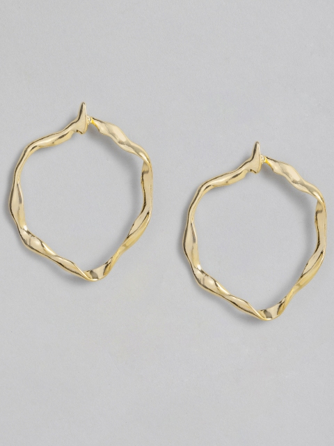 

DressBerry Gold-Toned Circular Hoop Earrings
