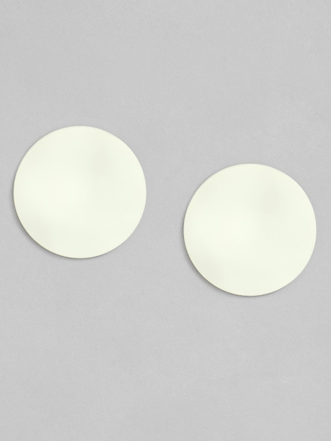 

DressBerry Off-White Circular Oversized Studs
