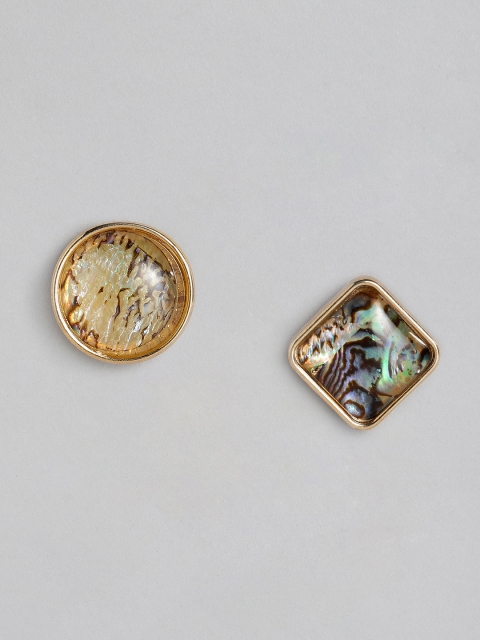 

DressBerry Gold-Toned Circular Mismatch Studs