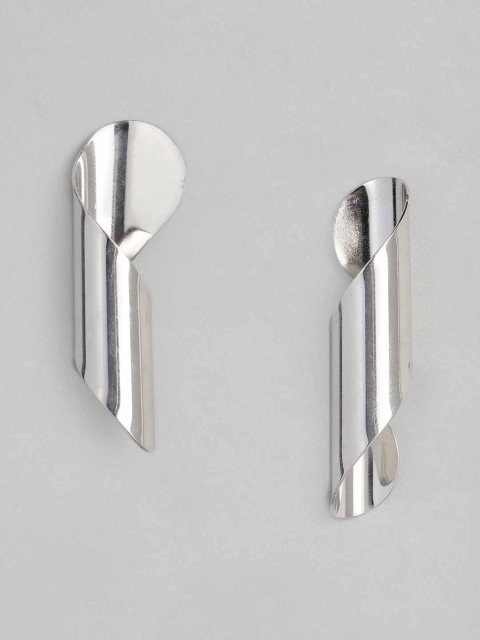 

DressBerry Silver-Plated Oversized Quirky Studs