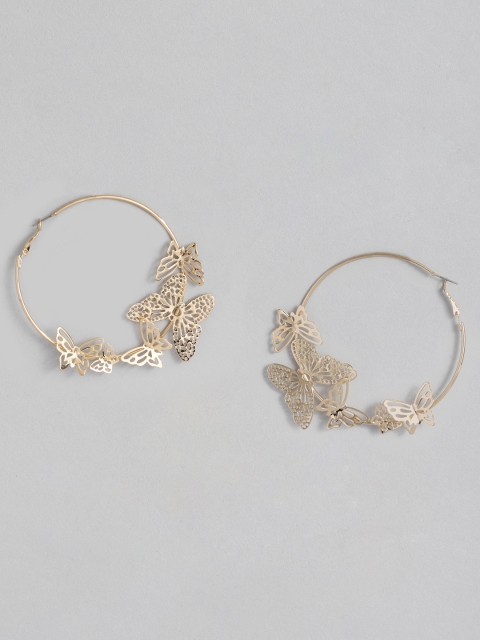 

DressBerry Gold-Toned Circular Hoop Earrings