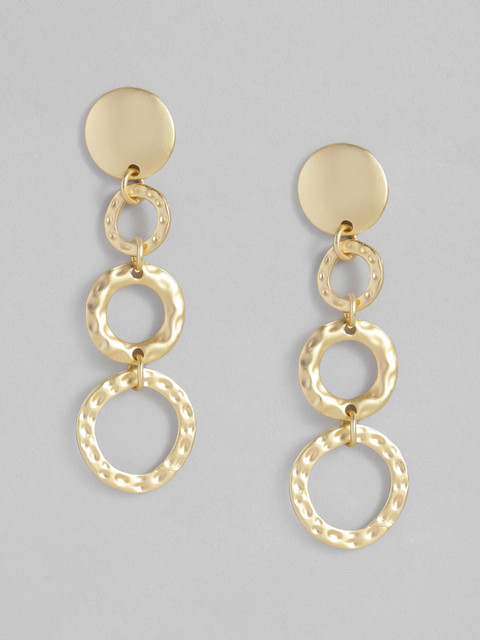 

DressBerry Gold-Plated Circular Drop Earrings