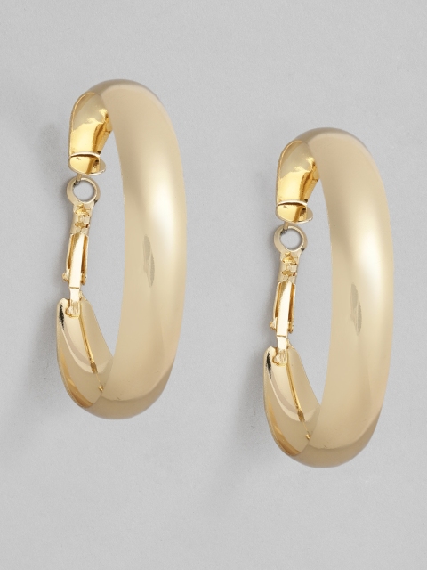 

DressBerry Gold-Toned Circular Hoop Earrings