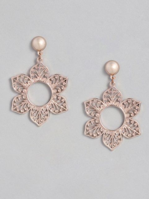 

DressBerry Rose Gold Floral Drop Earrings