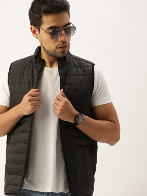 

Peter England Men Black Solid Padded Jacket